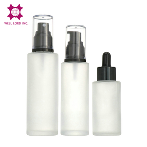 15ml/30ml/<b>50ml</b> Cylinder Empty <b>Glass</b> <b>Bottle</b> Screw Cap Pump <b>Bottle</b> for Skin Care Packaging - Product Image 3