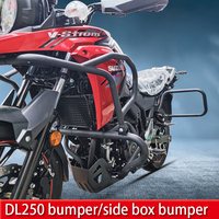 Nouvelle barre de protection intégrale en acier/métal pour moto Suzuki DL250 (route/tout-terrain) – Protection renforcée noire – Garantie 1 an