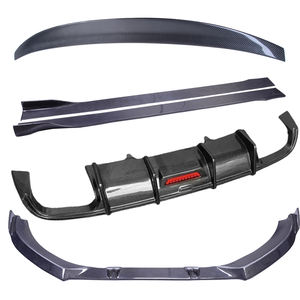 Kit de modification pour <span class=keywords><strong>AUDI</strong></span> A3 A4 A5 <span class=keywords><strong>A6</strong></span> S4 B8.5 Style Fibre de Carbone : Lame <span class=keywords><strong>avant</strong></span>, Diffuseur arrière, Spoiler, Jupes latérales - Product Image 5