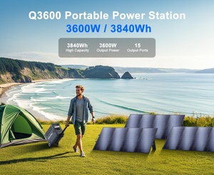 Estación de Energía Portátil LFP de 3600W 3840Wh, Kit Solar de 400W, Carga MPPT de 2000W, Onda Sinusoidal Pura, 24% de Eficiencia para Uso Doméstico - Product Image 2