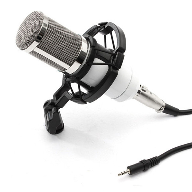 Pro BM800 Condenser Microphone Studio Record Dynamic Mic for Radio Broadcasting Studio Ktv  Microphone Wired Stand