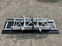 XQ TRUSS X-ST - Stand de DJ pliable en alliage d'aluminium noir, simple rangée, léger, installation rapide, design modulaire, capacité de charge de 160 kg
