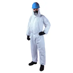 Type 4 5 6 Waterproof 50G Microporous Coverall ppes suit Ppekit Disposable Labor Protection Coverall Type 5 6