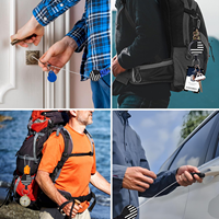 Porte-clés rétractable robuste avec mousqueton, porte-badge extérieur, enrouleur de badge d'identification, cordon en PVC extensible, anneau porte-clés, accessoire de camping
