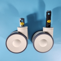 125mm roulette à verrouillage central TPU Double roues roulette pour meubles médicaux lit d'hôpital civière roulettes