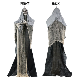 Ruang hantu Halloween, ruang hantu pesta horor, prop kacamata aksi langsung kerangka bercahaya dengan jubah - Product Image 2