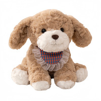 Dessin animé mignon réaliste Teddy Dog peluche jouet bavoir poupée interactive électronique pour enfants filles griffe Machine poupée
