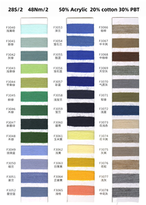 Filé à la machine 48 Nm/2, 28S/2, mélange 50% acrylique 20% coton, doux, pour mode printemps-automne, service en stock - Product Image 6