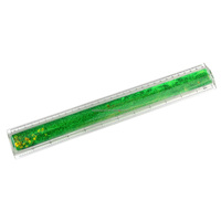 Règle 3D créative en acrylique transparent remplie de liquide, papeterie en plastique mignonne, décoration de bureau scolaire, règle à mouvement liquide