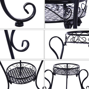 Supports à fleurs en fer forgé en gros pour balcons et salons, supports pour plantes succulentes, supports de plantes en pot sur pied - Product Image 3