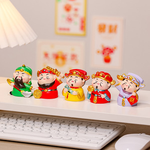 Figurines des cinq dieux de la richesse en résine, décoration artistique pour la maison, cadeau pour l'ouverture d'une entreprise, décoration de nouvelle boutique - Product Image 2