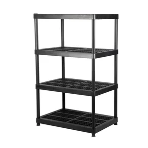 36x24x53inch HD 4Tiered Ventilated Plastic Storage Shelf