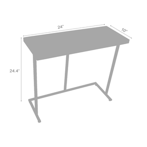 Best Selling Rustic Metal <strong>Slim</strong> End <strong>Table</strong> Bed <strong>Side</strong> <strong>Table</strong> for Living Room Storage Versatile Entry Outdoor Kitchen Supermarket Gym - Product Image 2