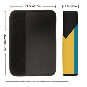Coussin de ceinture de sécurité en néoprène avec drapeau des Bahamas imprimé sur mesure, 2 pièces, accessoire de décoration intérieure pratique pour véhicule - Product Image 3