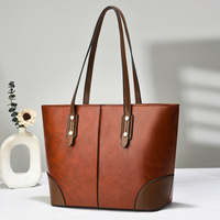 Bolso Tote de PU de Gran Capacidad con Cremallera y Forro de Poliéster - Bolso de Hombro/Axilar para Mujer, Estilo Comercio Exterior, Venta al por Mayor Transfronteriza