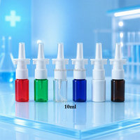 Flacon pulvérisateur nasal en PET de 10 ml avec clip de sécurité, atomiseur nasal en plastique vide, transparent, blanc, ambré, rechargeable – Vente en gros