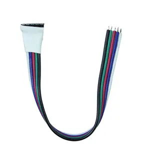 20awg 22awg 24awg电线公母连接器电缆5针RGBW发光二极管条连接器电线