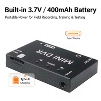 DMKR Mini FPV DVR avec batterie intégrée de 400 mAh, jusqu'à 2 heures d'autonomie, charge Type C, compact, vente en gros