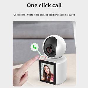 Caméra IP PTZ Wifi d'intérieur sans fil pour maison intelligente 360 Bouton d'appel/d'annulation en un clic Caméra de vision nocturne à grand écran coloré à LED - Product Image 5