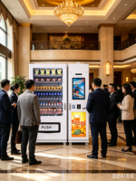 Distributeur automatique de snacks et de boissons à écran tactile, sans personnel, en libre-service, pour plusieurs situations