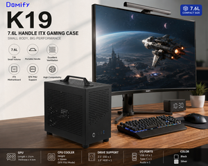 <span class=keywords><strong>Caja</strong></span> de <span class=keywords><strong>PC</strong></span> Portátil K19 Mini ITX de 7.6L con Asa, Compatible con Fuente de Alimentación SFX, Soporte para GPU de 210 mm, Chasis Compacto Vertical para Computadora de Escritorio SFF - Product Image 6
