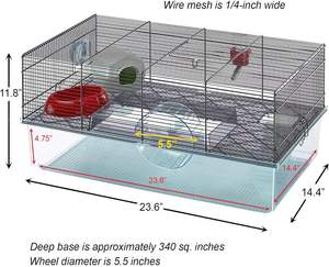 Vente en gros grande <span class=keywords><strong>cage</strong></span> à <span class=keywords><strong>hamster</strong></span> avec jeu de tuyau transparent dégagement de précision évasion fil renforcé épais résistant aux morsures - Product Image 3