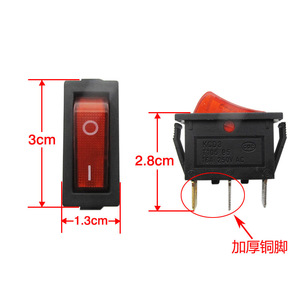 สวิตช์ไฟฟ้าแบบโยกสำหรับกระทะไฟฟ้า 16A 240V พร้อมไฟแสดงสถานะ 800W 1000W 2200W 3500W สำหรับอุปกรณ์เสริมหม้อหุงข้าวไฟฟ้า - Product Image 3