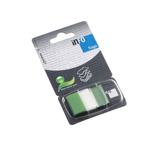 NOTE INFORMATIVE - CONFEZIONE DA 50 MARCATORES PER PAGINA VERDI 25X43mm - Product Image 1