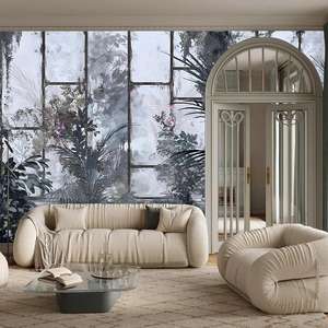 Moderne Aangepaste Woonkamer Stof Abstract Tropisch Landschap Muur Papier 3d Huisdecoratie Papier Peint Muurschildering Behang - Product Image 5