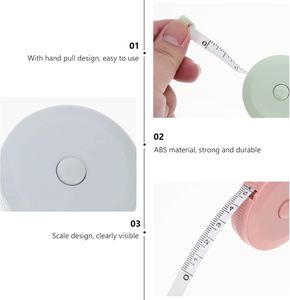 Custom Logo Mini Retractable Tape Measure 1.5m 60 Inch Soft Sewing Measuring Tape Portable Body Ruler for Promotion <b>Gift</b> - Product Image 4