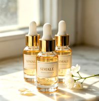 Flacon compte-gouttes de luxe en verre transparent à base épaisse, flacon vide personnalisable, réutilisable pour sérum, huile essentielle, mascara