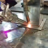 Machine de soudage au laser à fibre portative à refroidissement par air ou par eau pour le soudage des métaux, de l'acier inoxydable, des tubes carrés, de l'acier au carbone