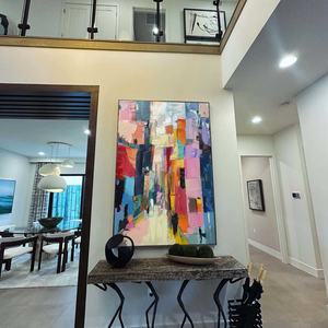 Pintura al Óleo de Naturaleza Muerta, Arte de Pared en Lienzo Hecho a Mano con Acrílico, Decoración Moderna para el Hogar, Textura Abstracta Grande en Venta - Product Image 3