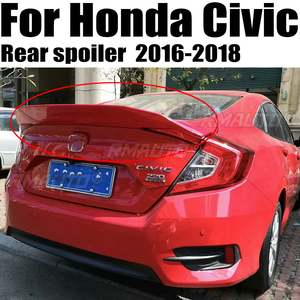 สปอยเลอร์หลังรถยนต์คุณภาพสูง ABS สไตล์ JDM สำหรับ Honda Civic 4 ประตู ปี 2016 2017 2018 - Product Image 1
