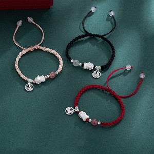 Braccialetto Rinhoo dell'Anno del Drago Cinese, Bracciale Portafortuna con Perline Rosse e Ciondolo Benedetto, Gioielli Zodiacali per Donne, Regalo di San Valentino - Product Image 4