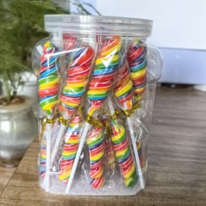 Piruletas Trenzadas Azul Claro, 24 Piruletas de Unicornio Envueltas Individualmente, Piruletas de Arándanos Trenzadas a Granel - Product Image 6