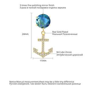 LUOTEEMI <span class=keywords><strong>orecchini</strong></span> <span class=keywords><strong>pendenti</strong></span> con ancoraggio dal Design creativo per donne e ragazze incontri Party Blue Red CZ Crystal Earring - Product Image 3