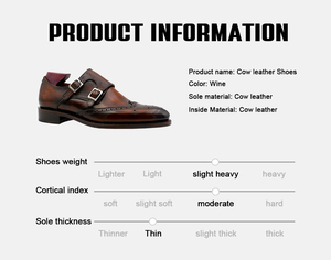 Chaussures Oxford <span class=keywords><strong>Goodyear</strong></span> Welt pour Hommes, avec Boucle de Ceinture, Noires, pour Bureau et Affaires, Chaussures de Créateur Personnalisées pour Hommes - Product Image 5