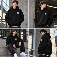 Sweat-shirt à capuche streetwear personnalisé avec logo, qualité supérieure, OEM, faible MOQ, 360 GSM, coton imprimé, coupe oversize