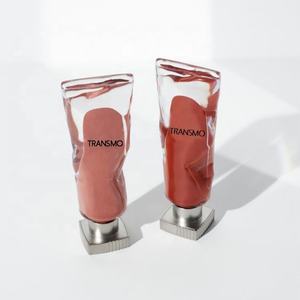 Tubes de gloss transparents recyclables, logo personnalisé, pinceau personnalisé, flacons de gloss personnalisés, tubes d'huile à lèvres en forme de glaçon de 4 ml - Product Image 1