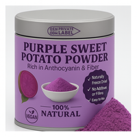 Poudre d'igname violette naturelle de qualité alimentaire en vrac, poudre violette instantanée, fourniture OEM privée