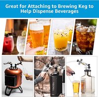 Corny Keg Beer Co2 Chargeur, 0-60PSI Mini chargeur de régulateur de Co2 portable avec verrouillage à bille Déconnexion rapide pour brassage à domicile/pique-nique