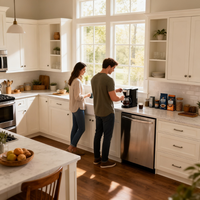Armoires de cuisine sur mesure prêtes à assembler (RTA) avec portes vitrées pour projets de rénovation d'appartements et de maisons