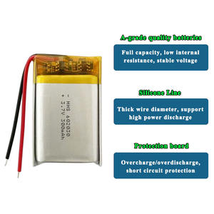 전자 제품을 위한 주문을 받아서 만들어진 602030 리튬 건전지 <span class=keywords><strong>3.7v</strong></span> 300mah <span class=keywords><strong>lipo</strong></span> 건전지 - Product Image 5