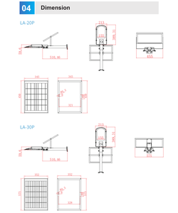 Luces LED de pared al aire libre para <span class=keywords><strong>el</strong></span> hogar, foco de energía Solar para jardín, Chip LED Bridgelux IP66, 100w, 300w - Product Image 6