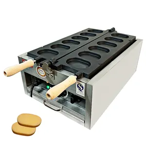 Fabrika doğrudan satış çok amaçlı Waffle makineleri özelleştirilmiş elektrikli dökme demir 6 adet kore yumurta ekmek Waffle makinesi makinesi