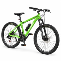 Vélo de montagne en acier OEM de 26 pouces, couleur verte, pour adulte, cadre en acier, cycle à vitesses
