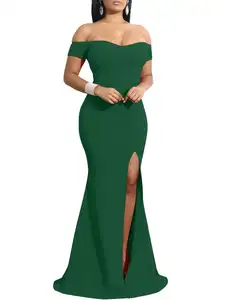 2023 весеннее популярное женское платье большого размера с высокой талией, длинное вечернее платье для клуба