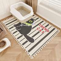 Tapis à litière pour chat pliable et imperméable, double couche, design nid d'abeille, tapis de récupération de litière pour les voyages et la maison, prix d'usine