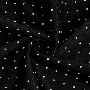 Mèche à séchage rapide point blanc imprimé 100% Polyester noir oeillet oeil d'oiseau maille tissu de sport pour maillot de basket-ball